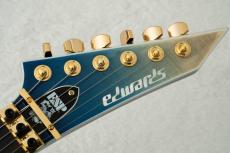 Edwards E-HORIZON-CTM 50TH -Black Aqua Burst C / Blue Pearl Back-_7