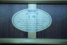 YAMAHA L-10 / Original Gold TM-50G・Solid Ezo Spruce Top・Solid Jacaranda Side and Back・Mahogany Neck・Ebony Fingerboard & Bridge・Original Tortoises Color Pick guard【With Yamaha Hard Case】1977年製_16