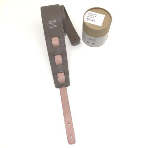 AQUBE STANDARD・M (Brown&Pink)【ハンドメイド本革ストラップ】【当店オリジナルオーダー品】