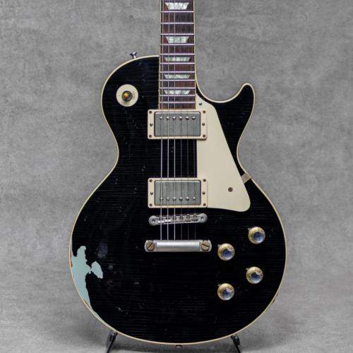 Gibson Custom Shop 1960 Les Paul Lightly Aged Black Over Frost Blue / 2016