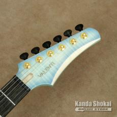 Valenti Guitars Nebula Carved, Ice Blue(Dark Burst)_4