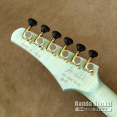 Valenti Guitars Nebula Carved, Ice Blue(Dark Burst)_5