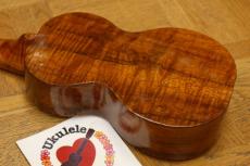 KUMALAE 閉店SALE 20%OFF! 1920's Vintage Style 3 Curly Koa Soprano with Rope Binding Ukulele #5124_4