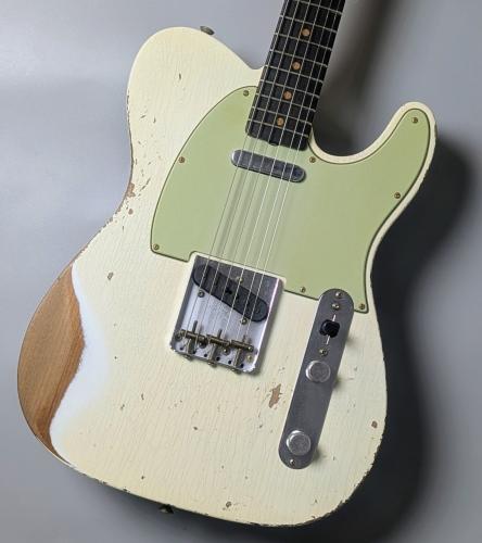 Fender Custom Shop 1961 Telecaster Heavy Relic - AGED OLYMPIC WHITE- CZ586415 3.38kg