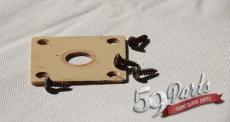59PARTS HISTORIC CREAM 1959 AGED JACK PLATE w/SCREWS GIBSON LES PAUL RELIC/ジャックプレート/全国一律送料無料_2