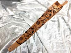 clef de fa ハンドメイド 本革  ストラップ レザーカービング2