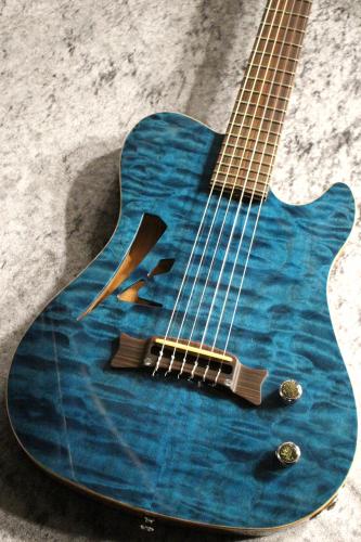 Kino gort Quilt Top Trans Blue 【国産】【エレガット】【歪ませても中々ハウリングしません!】