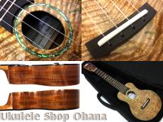 Matsui Ukulele [Laughing]ソプラノロング ハワイアンカーリーマンゴー/ホンジュラスマホガニー #275_4