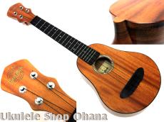 Cotan Made [CM-100]ソプラノハーフロング ラフランス型 フィジーマホガニー 師走のウクレレ展出展モデル