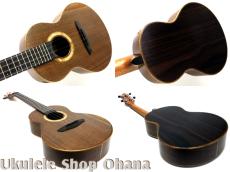 Akira Niihori Ukulele [Somali]テナー 表横:北米産ウォルナット/裏インディアンローズウッド1P #04027_3