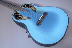 Ovation Super Adamas 1687-8 (Blue) / Deep Bowl・Non Cutaway・Double Adamas Epaulet・Clear guard・Carbon Graphite Top・Lyrachord Side and Back・Wood knob・Stereo out 【With Original Brown Case】 1982年製_3