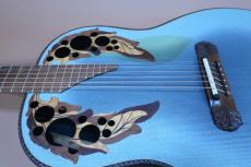 Ovation Super Adamas 1687-8 (Blue) / Deep Bowl・Non Cutaway・Double Adamas Epaulet・Clear guard・Carbon Graphite Top・Lyrachord Side and Back・Wood knob・Stereo out 【With Original Brown Case】 1982年製_12