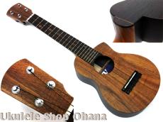 Yoshida弦楽器工房 [US-LN/CW]ソプラノロング カッタウェイ ハワイアンカーリーコア/インディアンローズウッド 師走のウクレレ展出展モデル