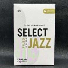 D'Addario Woodwinds/RICO ORGANIC SELECT JAZZ リード アルトサックス用 【ファイルド】 【硬さ:3S】 【10枚入り】オーガニック セ