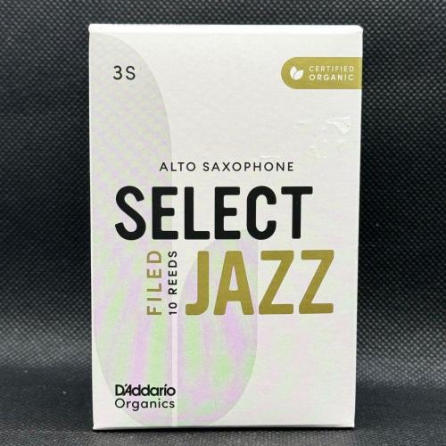 D'Addario Woodwinds/RICO ORGANIC SELECT JAZZ リード アルトサックス用 【ファイルド】 【硬さ:3S】 【10枚入り】オーガニック セ