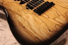 T's DST-Pro24  5A Spalted Maple / Ash 2P/ Beveled Cut  -Natural to Black Burst- #033281 【3.29kg】_4