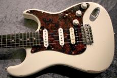 Red House 【漆黒指板】Kurosawa LTD Vintage PU Piccola S /SSH Alder/Rose Olympic White Medium Aged【25.25"】_5