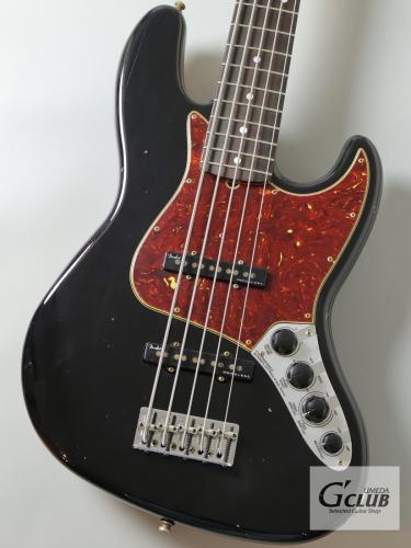 Fender Custom Shop Custom Built Custom Classic Jazz Bass V Journeyman Relic -Black- 【4.38kg】