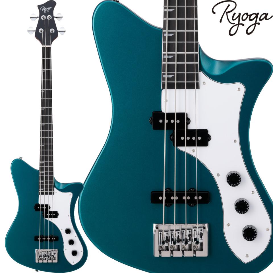 Ryoga SKATER Black エレキギターベイクドメイプルネック新品同様 Ryoga SKATER-BASS Ocean Turquoise Blue エレキベース PJタイプ