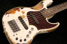 XOTiC Custom Order XJ-1T 5st MH Super Heavy Aged / Olympic White over 3 Tone Burst_2