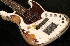 XOTiC Custom Order XJ-1T 5st MH Super Heavy Aged / Olympic White over 3 Tone Burst_3