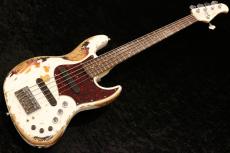 XOTiC Custom Order XJ-1T 5st MH Super Heavy Aged / Olympic White over 3 Tone Burst_6