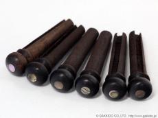 Guitar man 5544 弦止めピン フォーク用エボニーメキシコ貝 6PCS