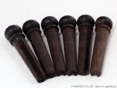 Guitar man 5544 弦止めピン フォーク用エボニーメキシコ貝 6PCS_2