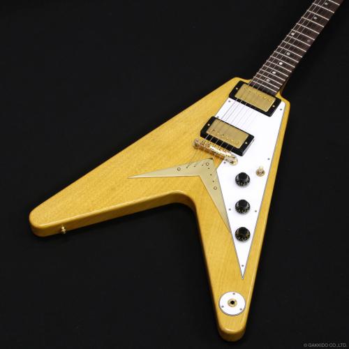 Gibson 1958 Korina Flying V with White Pickguard [Natural]