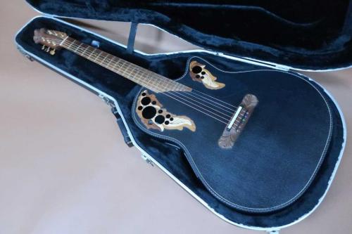 Ovation Super Adamas 1587-5 (Black) 1995年製【通常価格￥480,000 → 期間限定セール特価】金ラメの美しい芸術的フォルム。希少な90年代中期のエレアコの最高峰モデル